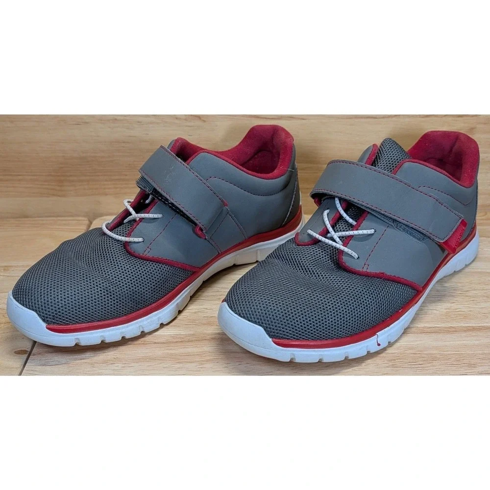 Anodyne‎ No. 46 Men's Comfort Walking Shoes Gray Red Size 8M Diabetic Sneaker